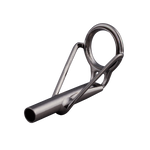 Fishing rod tip top with silver tube and stainless steel ring