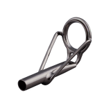 Fishing rod tip top with silver tube and stainless steel ring