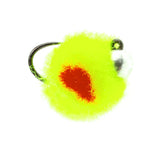 Tungsten Bead Tactical Euro Hot Chartreuse Jig Egg - 6 Flies Size 14