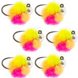 Tungsten Bead Tactical Euro Clown Jig - 6 Flies Size 14