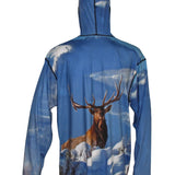 Elk Sun Protective Wildlife Graphic Hoodie