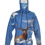 Elk Sun Protective Wildlife Graphic Hoodie