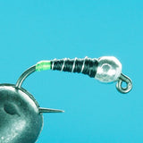 Euro Zebra Midge Hot Butt - Tungsten (Barbless)