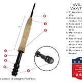 Euro Nymphing Fly Fishing Kit, 3wt Euro Nymphing Rod | 10ft | 4-piece | Wild Water Fly Fishing