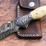Everyday Carry Custom Handcrafted Damascus Steel Folding Pocket Knife with G10 & Damascus Bolster Handle – The Vanguard