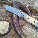 Everyday Carry Damascus Steel Tanto Blade Folding Pocket Knife with Bone Handle – The Titan Edge