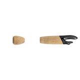 Cork fighting butt grip with black end insert and angled cut