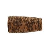 Cork fishing rod fighting butt grip, cylindrical dark brown mottled cork pattern