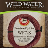 7wt Fly Line, Weight Forward | Intermediate Sinking | Dark Brown | Wild Water Fly Fishing