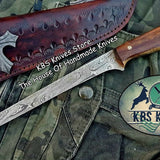 Fish Boning Knife – 8" Damascus Steel with Rosewood Handle