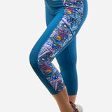 Enchanted Grayling Pocket Capri Leggings
