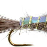 3 Pack Barbless Bead Head Flash Back Gold Ribbed Hare's Ear Nymph Flies Hook Size 12