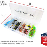 Foam Fly Assortment, 40 Flies | Bass | Trout | Panfish | Wild Water Fly Fishing