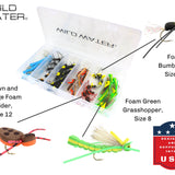 Foam Fly Assortment, 40 Flies | Bass | Trout | Panfish | Wild Water Fly Fishing