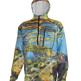 Freestone Cutthroat Trout Heavyweight 1/4-Zip FlexShell Fishing Hoodie