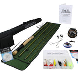 Fly Fishing Kit with Fiberglass Rod, 8wt | 9ft | 4-Piece | Wild Water Fly Fishing