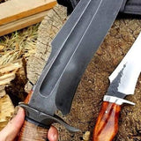 Georgia Hunter Big Knife | 16" 1095 Steel Blade with Burl Walnut Handle