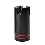 Black aluminum gimbal holder with red accent ring at the base