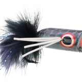 Bass Popper, Size 2 | Gray Ghost | Qty. 4 | Wild Water Fly Fishing