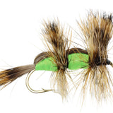 Double Humpy Fly, Size 10 | Green | Qty. 6 | Wild Water Fly Fishing