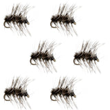 Barbless Griffiths Gnat Midge Trout Dry Fly - 6 Flies Size 22