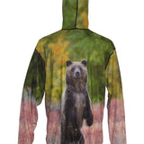 Grizzly Bear Sun Protective Wildlife Graphic Hoodie