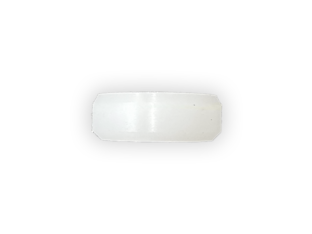 White gunnel spacer block, rectangular shape