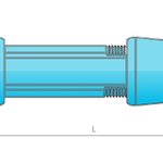 Boat rod reel seat dimension diagram with measurements for fit and length