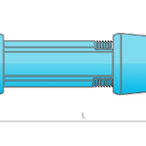 Boat rod reel seat dimension diagram with measurements for fit and length