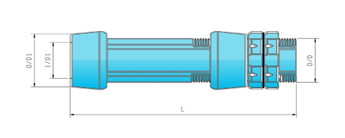 Boat rod reel seat dimension diagram with measurements for fit and length