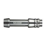 Polished silver boat rod reel seat with metal end hoods and locking nut