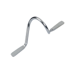 Metal snake guide with two flat feet, curved arch and tapered side arms