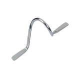Metal snake guide with two flat feet, curved arch and tapered side arms