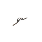 Gunmetal titanium hook keeper clip with loop and two fork prongs