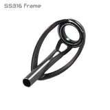 Seaguide Tip Top XRT fishing rod guide frame, black ring and insert