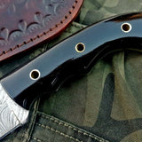 Knife in Hunted – 10" Damascus Steel with Buffalo Horn Handle