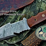 Custom Handcrafted Damascus Steel Tops Tracker Knife - Ideal for Survival, Camping & Tactical Use | KBS Knives