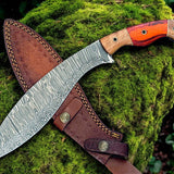 Handmade Nepalese Kukri Damascus Knife 15" with Sheath