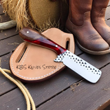 Handmade Cowboy Bull Cutter - 7.5" Farrier Rasp Steel with Beautiful Epoxy Resin Handle