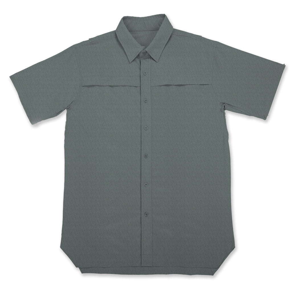 Short Sleeve Solid Lifestyle Button Down w/ REPEL-X