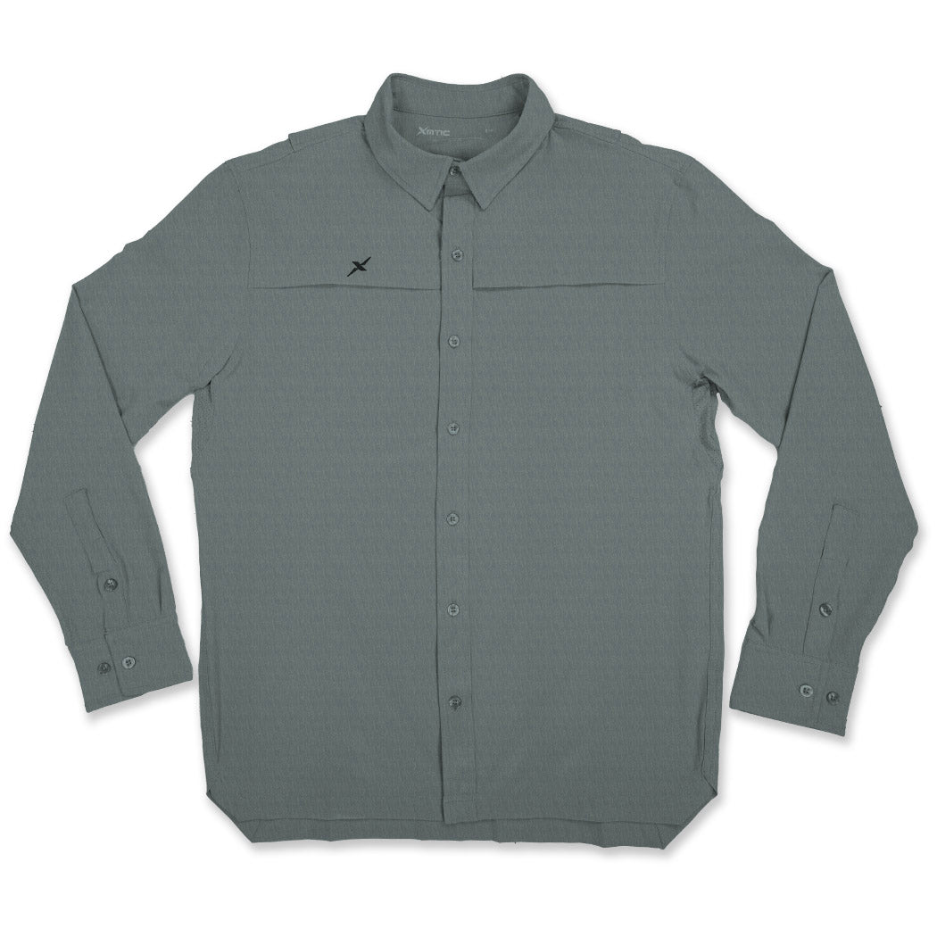 Long Sleeve Solid Lifestyle Button Down w/ REPEL-X