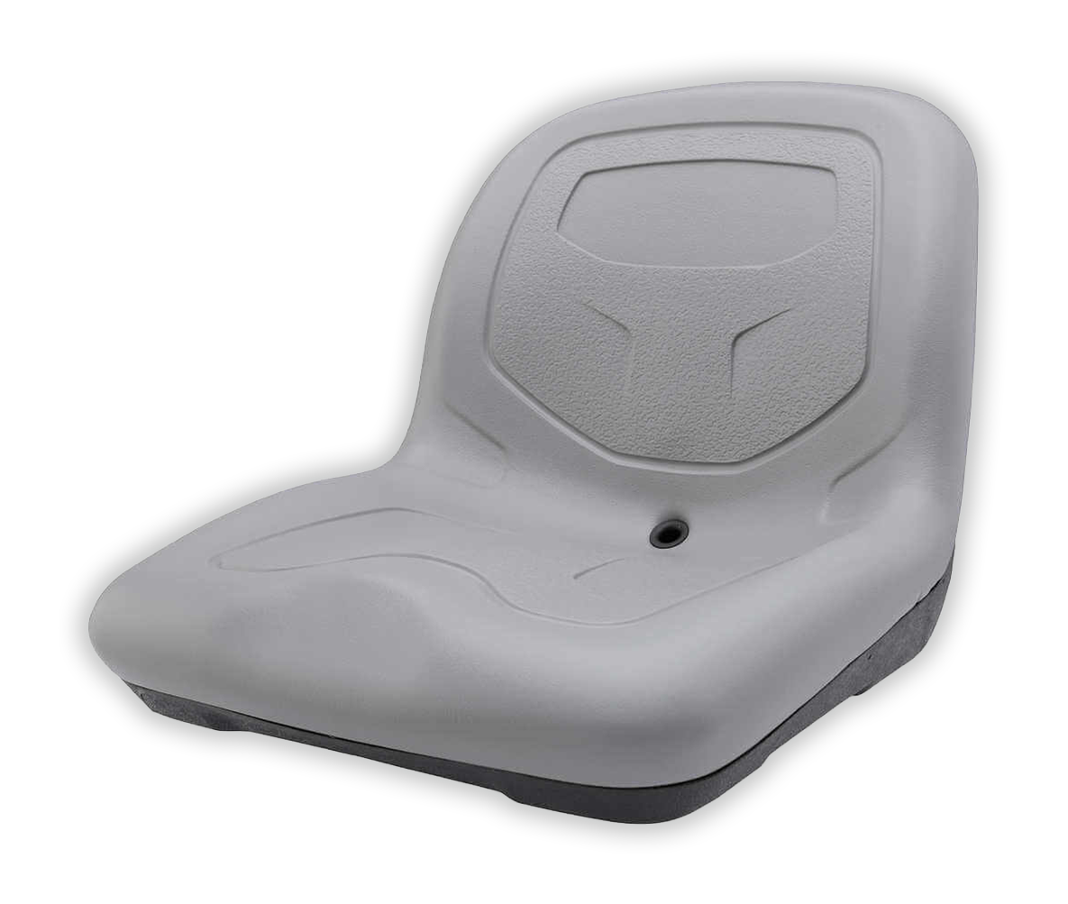 NRS high back rowing seat, molded white plastic with padded base