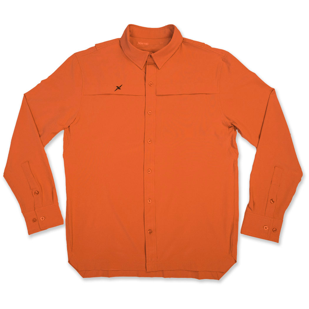 Long Sleeve Solid Lifestyle Button Down w/ REPEL-X
