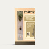 Postfly Wintertime trout fly assortment box, 12 assorted flies.