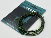 Floating dry fly leader with furled line and fluorescent green indicator tip