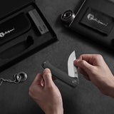 The Pathfinder Folding Pocket Knife Giftset for Men and Women (Black and Silver)