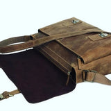 “The Courier” Vintage Leather Messenger Bag