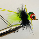 Spherical Head Popper, Size 4 | Frog Pattern | Qty. 4 | Wild Water Fly Fishing