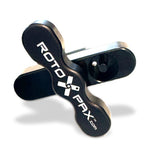 LOX-T locking handle with key cylinder, dark blue-black, close-up