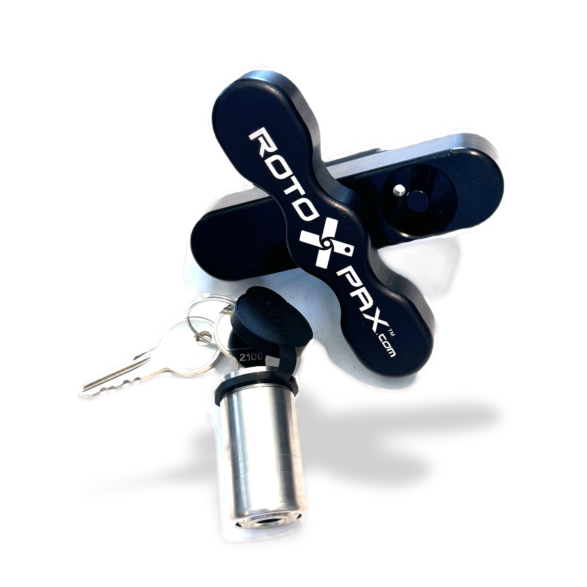 LOX-T locking handle with key cylinder and keys, dark blue-black
